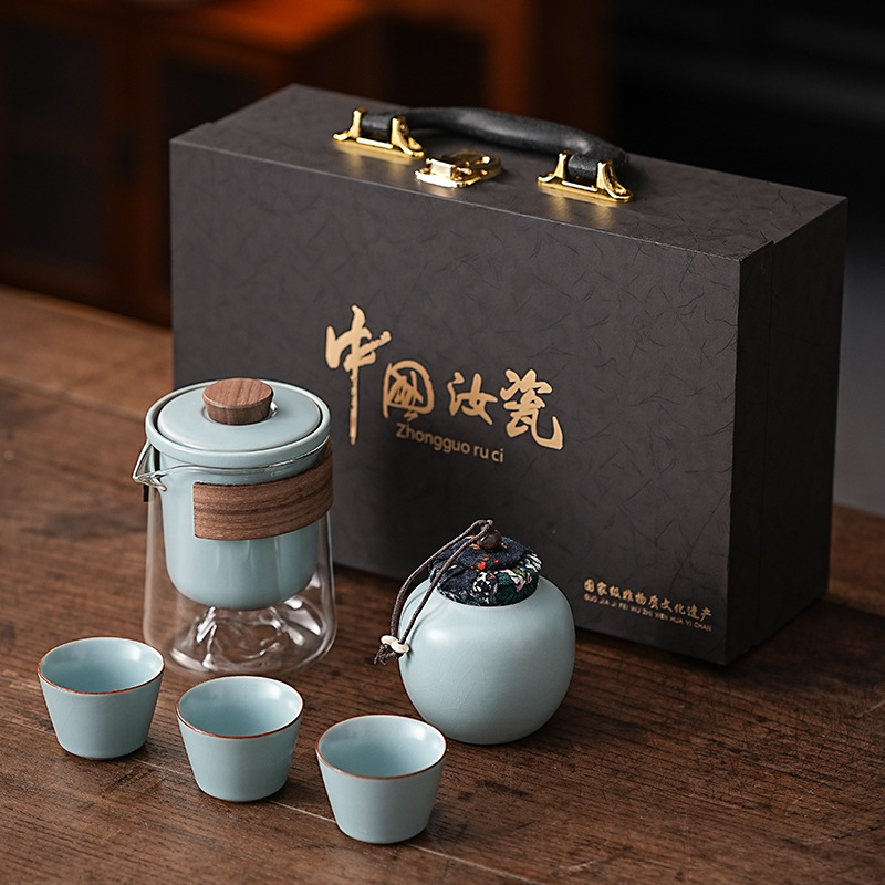 Ru Kiln Travelling Tea Set - 图片 4