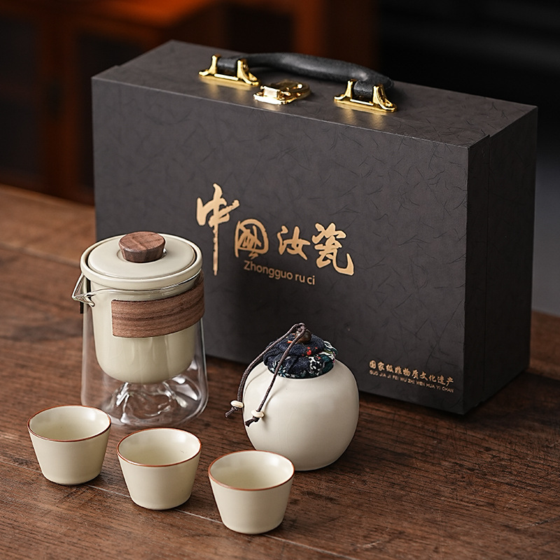 Ru Kiln Travelling Tea Set - 图片 3