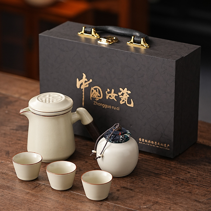 Ru Kiln Travelling Tea Set - 图片 5