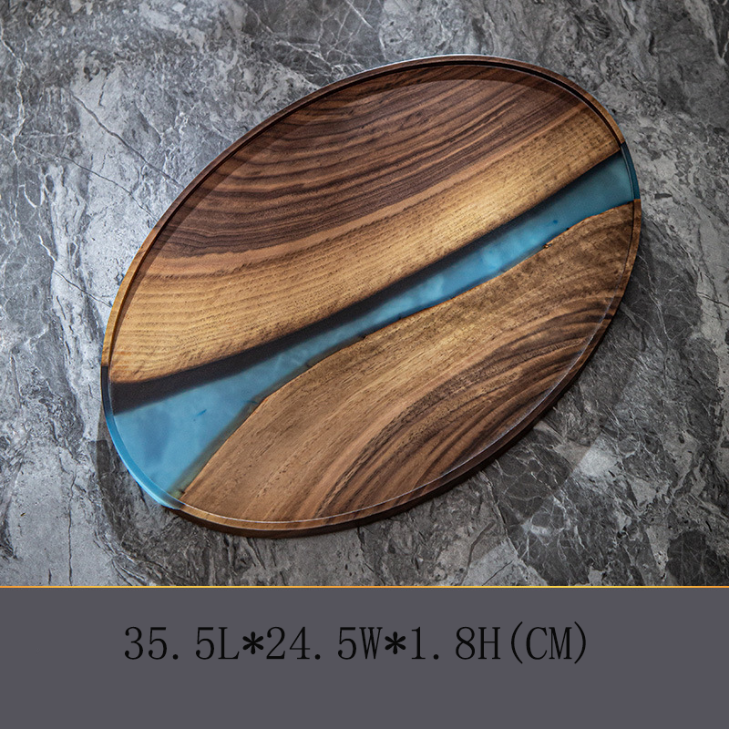 Black Walnut Resin Tea Tray - 图片 6