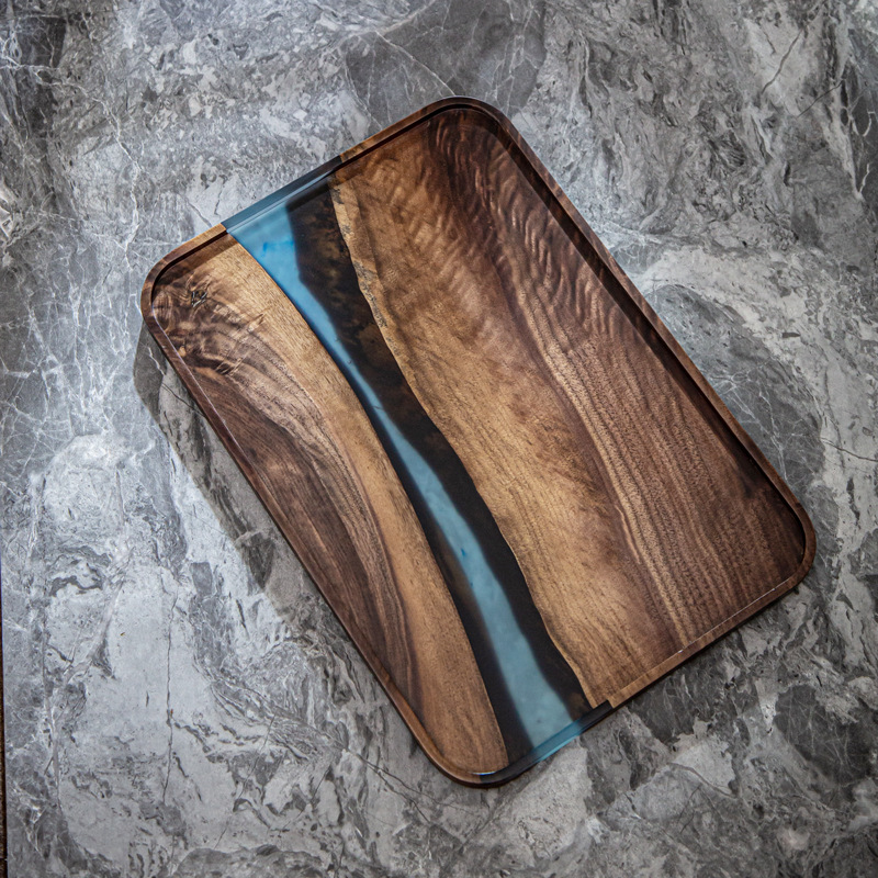 Black Walnut Resin Tea Tray - 图片 3