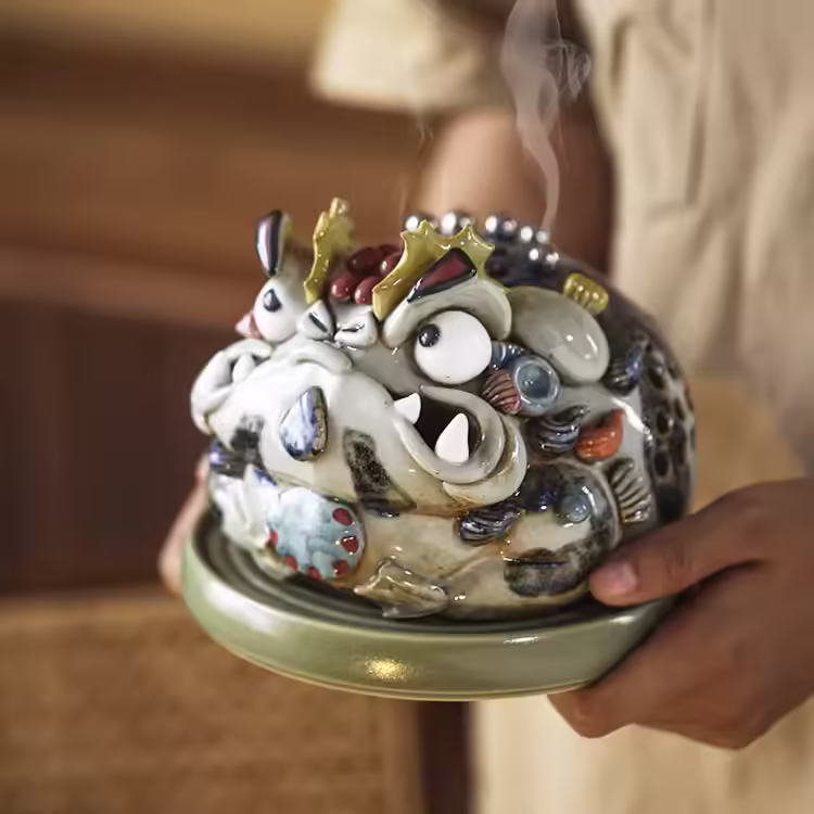 Three-legged Golden Toad Incense Burner - Attracting Wealth - 图片 3