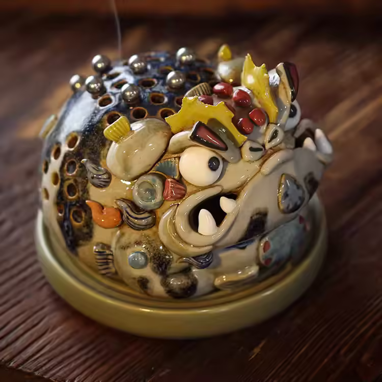 Three-legged Golden Toad Incense Burner - Attracting Wealth - 图片 5