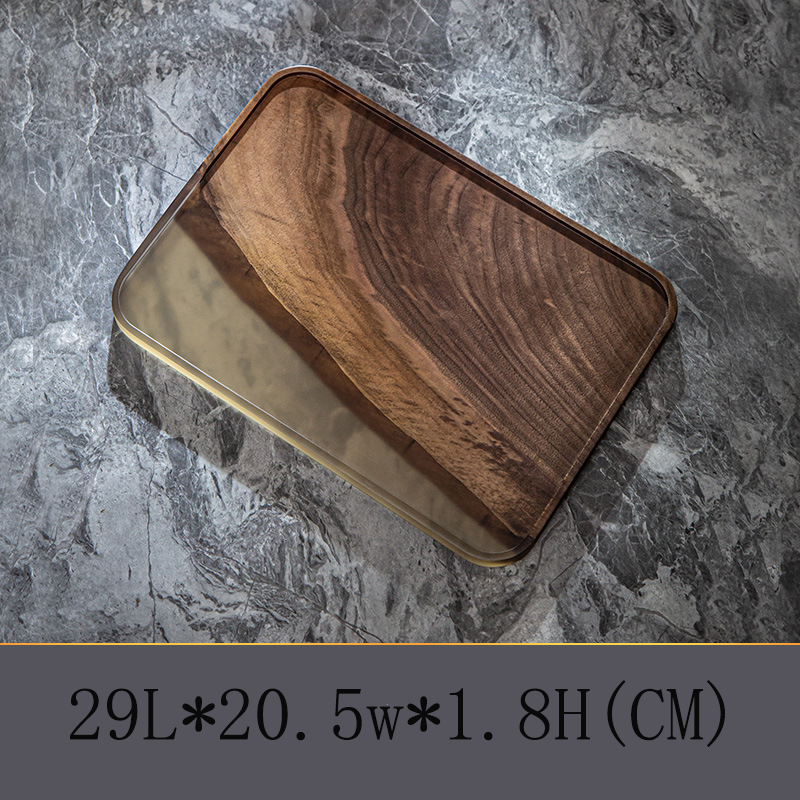 Black Walnut Resin Tea Tray - 图片 10