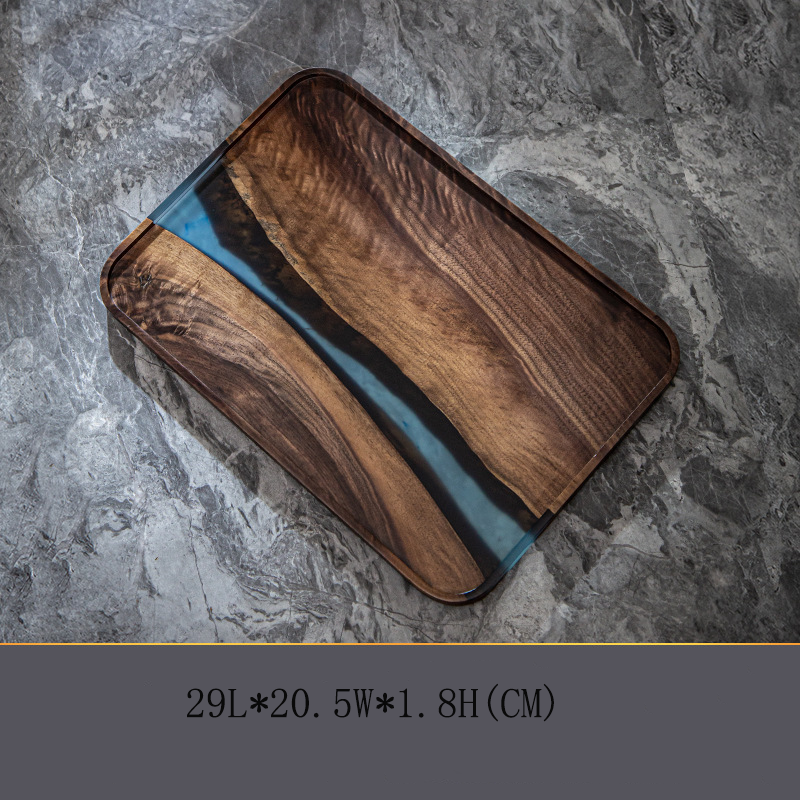 Black Walnut Resin Tea Tray - 图片 5